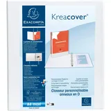 Exacompta 10x Ringbuch Kreacover 40 mm-Ring-ø Weiß Exacompta 28.5x32 cm