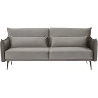 3-Sitzer Sofa Samt Grau Couch Relaxsofa Wohnzimmer Möbel Lounge