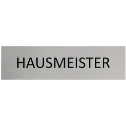 CombiCraft Aluminium Türschild Hausmeister 165x45mm mit 3M-Tape