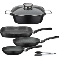 Topf-Set GSW "Gourmet Granit", schwarz, Töpfe, Induktion