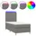 vidaXL Boxspringbett 100 x 200 cm Dunkelgrau