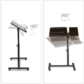 Relaxdays Laptoptisch mit verstellbarem Mauspad schwarz