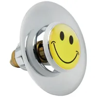Dusbad Pop Up Universal Waschbeckenstöpsel Smiley 34-38mm, Waschbeckenstöpsel Motiv:Smiley