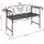 vidaXL Metallbank 132 x 46 x 85 cm braun