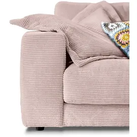 Candy Big-Sofa Cord 3-Sitzer Rosa