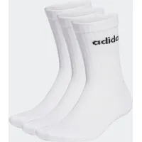 Adidas C Lin Crew Cushioned Socken, Weiß Schwarz, L, Unisex-Adult