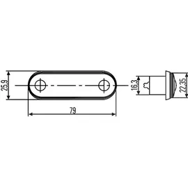 Hella 2PF 959 590-237 Positionsleuchte LED 12/24V