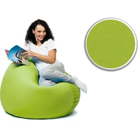 sunnypillow XXXL Sitzsack mit Styropor Füllung 145 cm Durchmesser 2-in-1 Funktionen zum Sitzen und Liegen Outdoor & Indoor für Kinder & Erwachsen... - Grün