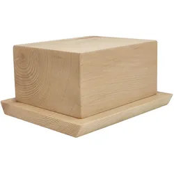 Erst-Holz Butterdose Butterbehälter Butterglocke rustikal aus Zirbenholz B40.10-037
