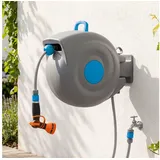 Luckice Wandschlauchbox 30m Automatische Schlauchtrommel mit 9-Fach Sprühdüse, (Wandhalterung, verstellbarer Rückholsperre & 180° Schwenkung – UV- & frostbeständiges Komplettset für den Garte)