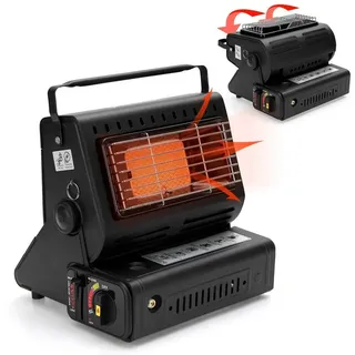 Homelux Heizstrahler 1300W 2in1 Tragbare Gasheizung, Gasheizung für Outdoor, 1300 W, Gasheizer, Gasheizung Camping, Heizung Ohne Strom, Gasheizstrahler