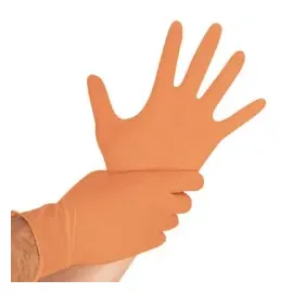 Hygostar Nitrilhandschuhe orange puderfrei, Safe Light M 10x100 Stück