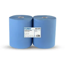 Plock GmbH 2 Putztuchrollen Industrie 2-lagig 1000 Blatt,