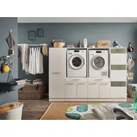 Möbelando Waschmaschinenumbauschrank >LAUNDREEZY< in weiß - 235x162x67,5 (BxHxT)