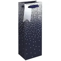 eurowrap Clairefontaine 30861-4Cpack - Packung 6 Geschenktasche - Tüte Excellia, Format Flasche (12,7x9x35,5 cm), 210g, Sternenregen auf silbernem Hintergrund, Geeignet für Champagne und Wein Flaschen, 1 Pack