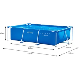 Intex Family Frame 260 x 160 x 65 cm ohne Filterpumpe