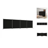 vidaXL Paravent Schwarz 698x180 cm Stoff