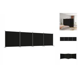 vidaXL Paravent Schwarz 698x180 cm Stoff