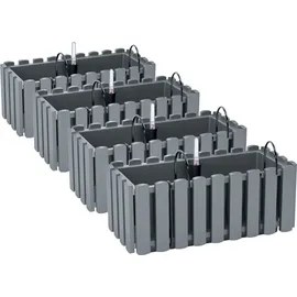 Prosperplast Blumenkasten 38 x 18 x 16,2 cm Grau