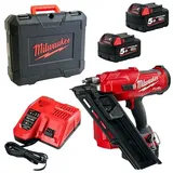 Milwaukee M18FFN-502C Akku-Nagler mit 2 x 5.0 Ah Akku in Werkzeugkoffer