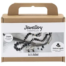 Creativ Company Mini Kreativ Set Schmuck, Halskette und Ohrringe, Schwarz, Weiß