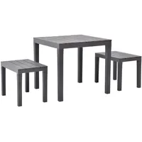 vidaXL Gartenmöbel Set 3-tlg. braun