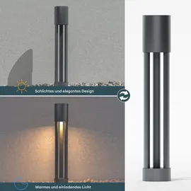 doporro Wegeleuchte grau ⌀120xH700mm IP65 10W 3000K wetterfest