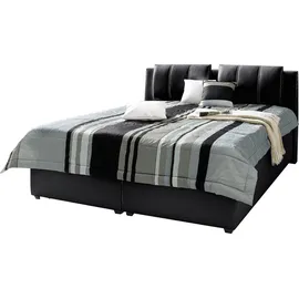 MAINTAL Polsterbett, mit verstellbaren Kopfteilen schwarz 172 cm x 223 cm