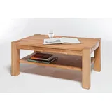 Couchtisch mit Ablage, rechteckig, Kernbuche geölt  6458