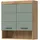 inn.furn Hängeschrank in Grün und Eiche 74 x 79 cm, Shawn