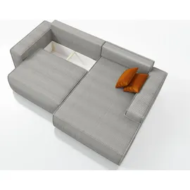 mebloland Ecksofa TOR mit Schlaffunktion. Farbe: Grey. - Grau
