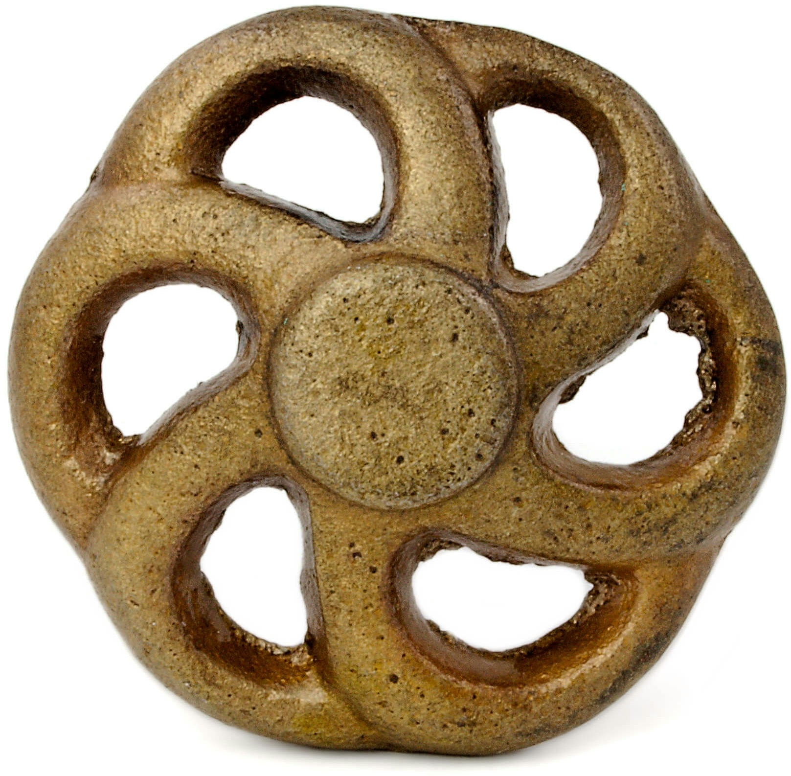 Knauf Eisen in der Form eines Rades in braun