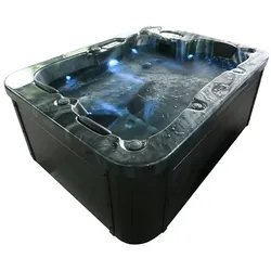 HOME DELUXE Outdoor Whirlpool BLACK MARBLE PURE - Ausstattung: Pure, Farbe: Schwarz