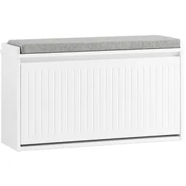 SoBuy Schuhbank 80 x 45 x 26 cm weiß / weiß