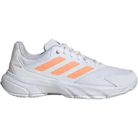 adidas Courtjam Control 3 Tennis Shoes ftwr white/beam orange/crystal white (01F7) 4