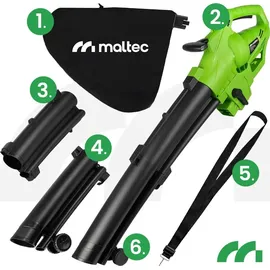 Maltec Laubbläser Laubsauger mit Schredder 3500 W