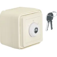 Berker 32723512 Schlüssel-Schalter, 3 Positionen und Aufdruck '0', '1'