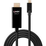 Lindy 43293 3 m USB Typ C an HDMI 4K60 Adapterkabel mit HDR