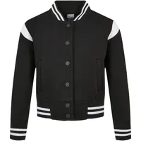 URBAN CLASSICS Inset College Jacke Black / White 122-128 cm
