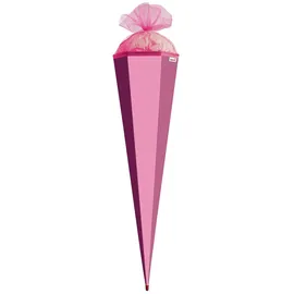 ROTH Schultüte 100cm eckig, Basteltüte rosa
