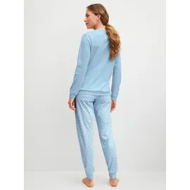 CALIDA Lovely Nights Pyjama Blau 36/38