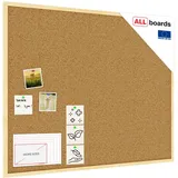 ALLboards Pinnwand mit Naturholzrahmen 100x80cm