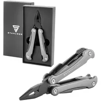 STAHLWERK Multifunktionswerkzeug mit 13 Werkzeugen inklusive Messer und Feile