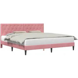 vidaXL Modernes Bett 200 x 200 cm Rosa