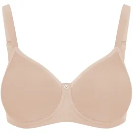 SUSA Spacer BH mit Bügel Catania I Damen-BHS aus atmungsaktivem Spacer Material I Angenehmes Hautgefühl I Cups ohne Naht vorgeformt I Pure beige), Stoff, Obermaterial: 50% Polyamid PA. 30% Polyester PES. 20% Elasthan EL., BHs T-Shirt-BH