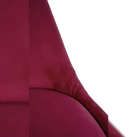 CLP Stuhl Sofia Samt bordeauxrot/natura (eckig)