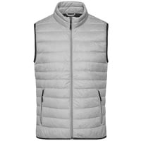 Men's Down Vest Leichte Daunenweste im klassischen Design grau, Gr. XL