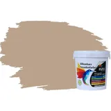 RyFo Colors Silikonharz Fassadenfarbe Lotuseffekt Trend Beige 1l - bunte Fassadenfarbe, weitere Braun Farbtöne und Größen erhältlich, Deckkraft Klasse 1