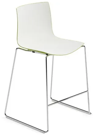 Arper Barhocker Catifa 46 zweifarbig Kufengestell Chrom