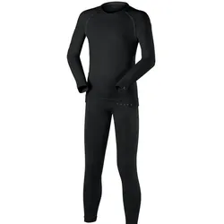 Falke Funktionsunterwäsche-Set Maximum Warm (Langarmshirt und lange Hose) schwarz Kinder